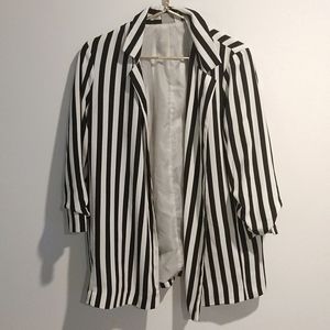 Asos Black and white striped blazer